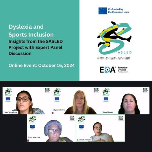 SASLED Project : webinar on Dyslexia and Sports Inclusion